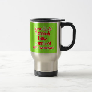 Lycklig pension! Tshirts och pensionärgåvor Resemugg