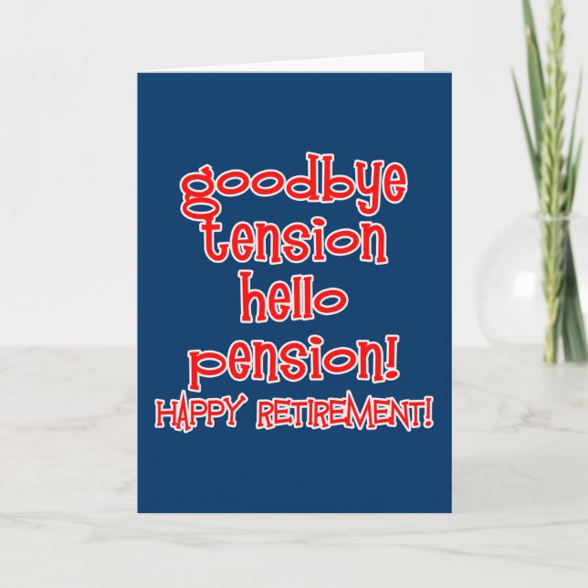 Lycklig Pension! Tshirts och Retiree Gifts Kort (Framsida)