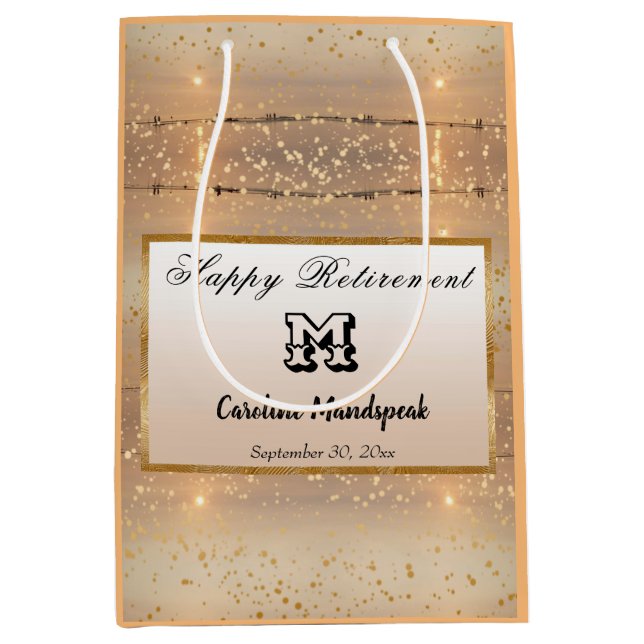 Lycklig Pension Walk på Sunny Beach Guld Confetti (Framsidan)