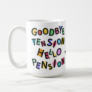 Lycklig Pensionär Funny Retiree Senior Old Man Dam Kaffemugg