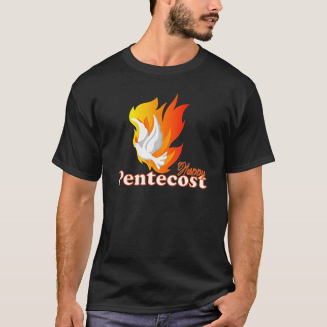 Lycklig Pentecost T Shirt (Framsida)