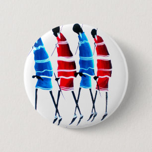 Lycklig People Maasai Warriors Walking Art Print Knapp