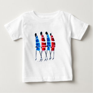 Lycklig People Maasai Warriors Walking Art Print T Shirt