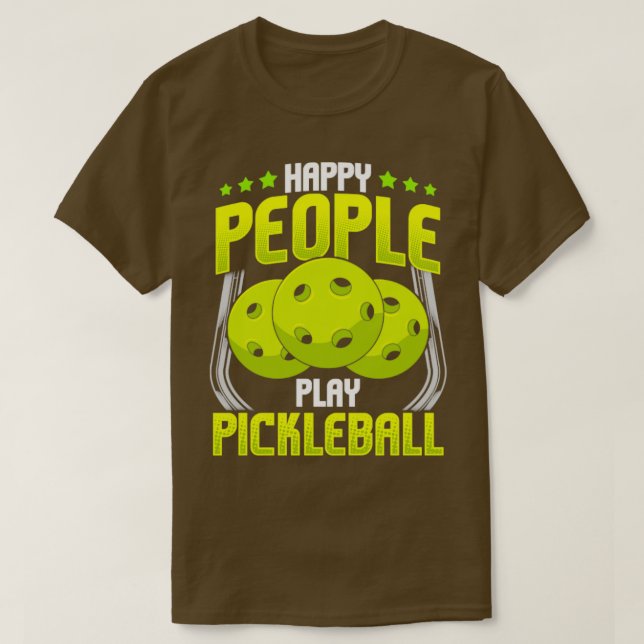 Lycklig People Play Pickleball T Shirt (Design framsida)