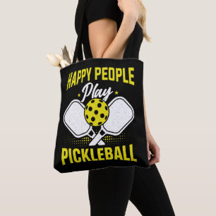Lycklig People Play Pickleball Tygkasse