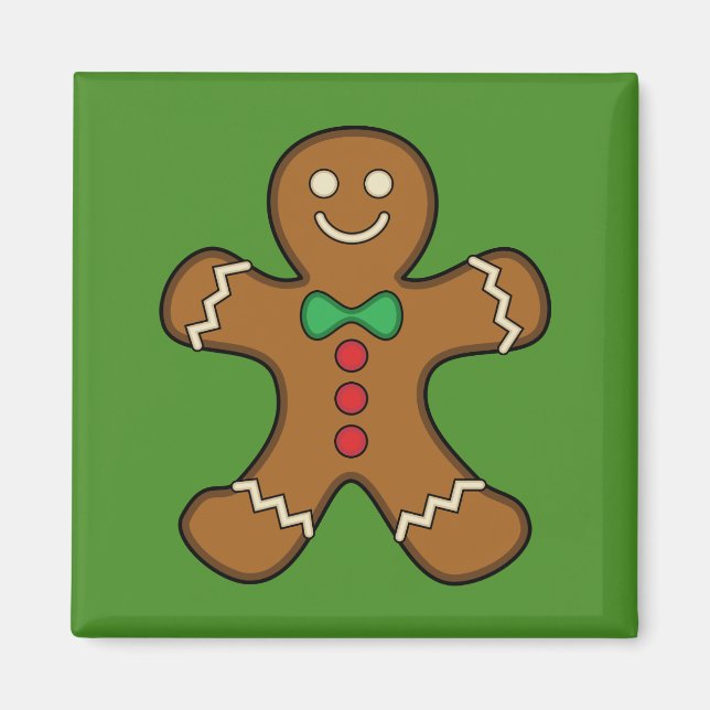 Lycklig Pepparkaksgubbe Magnet (Framsidan)