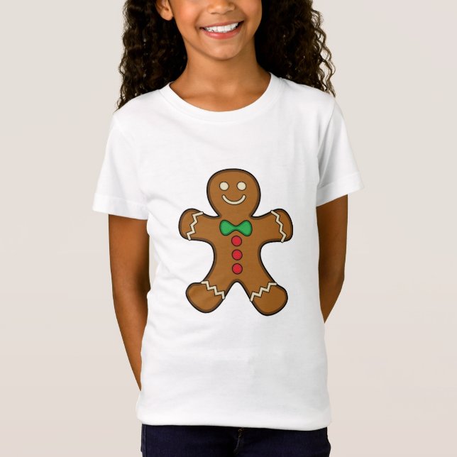 Lycklig Pepparkaksgubbe T Shirt (Framsida)