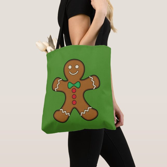 Lycklig Pepparkaksgubbe Tygkasse (Närbild)
