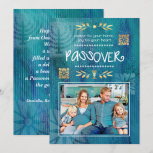 Lycklig Pesach. Anpassningsbarnas fotokort Kort