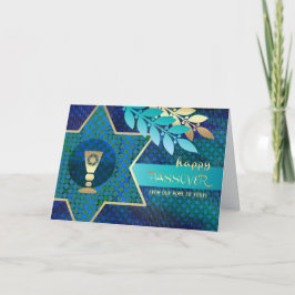 Lycklig Pesach. David och Kiddush Kopp stjärna Kort