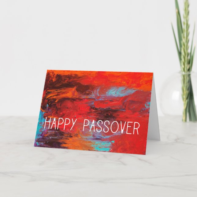Lycklig Pesach-dörrarna och Lintel Helgkort (Framsida)