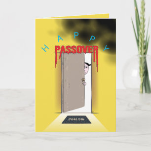 Lycklig Pesach Exodus Tecknad Hälsning Kort