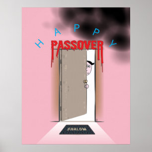 Lycklig Pesach Exodus Tecknad Poster