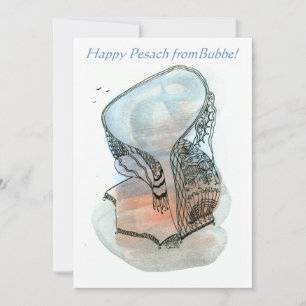 Lycklig Pesach från Bubbe Pesach Flat Julkort