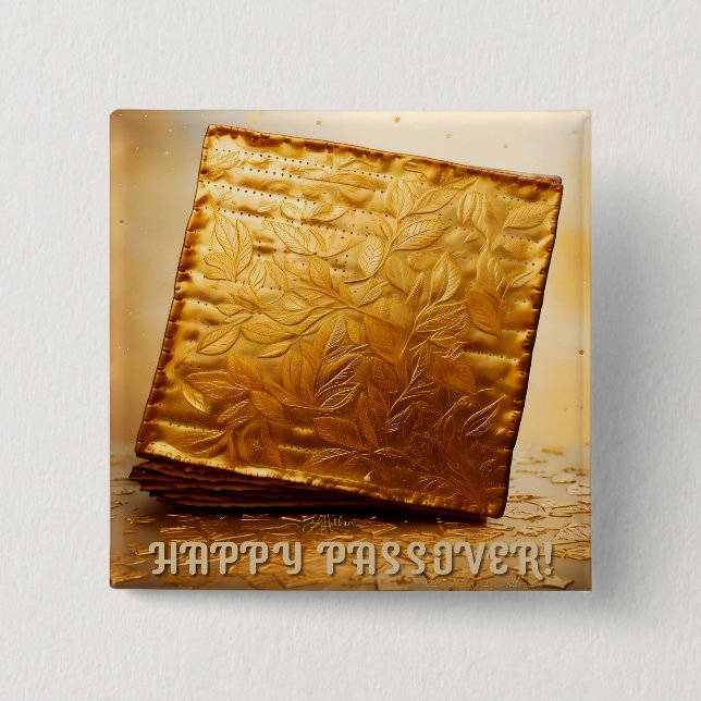 Lycklig Pesach! Golden Matzah Knapp (Framsida)