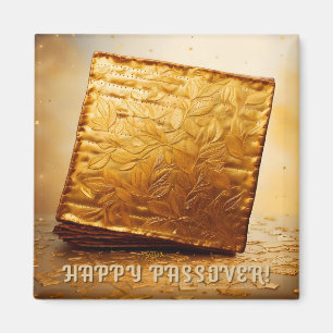 Lycklig Pesach! Golden Matzah Magnet