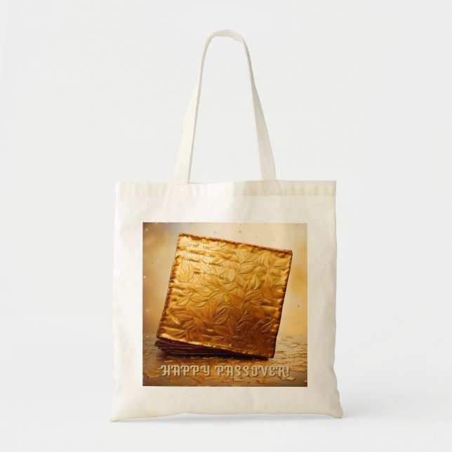 Lycklig Pesach! Golden Matzah Tygkasse (Framsidan)