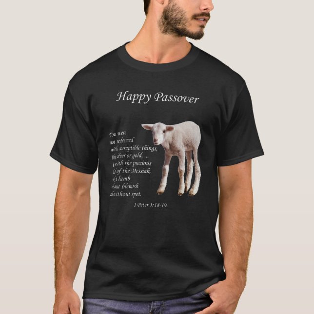 Lycklig Pesach - Lamb T Shirt (Framsida)