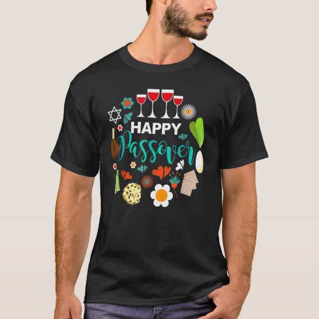 Lycklig Pesach Meal Seder Middag 2 T Shirt (Framsida)
