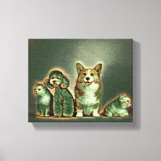 Lycklig Pet Artwork Canvastryck