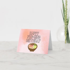 Lycklig Pho-Kung-födelsedagskort Grattis på födels Tack Kort