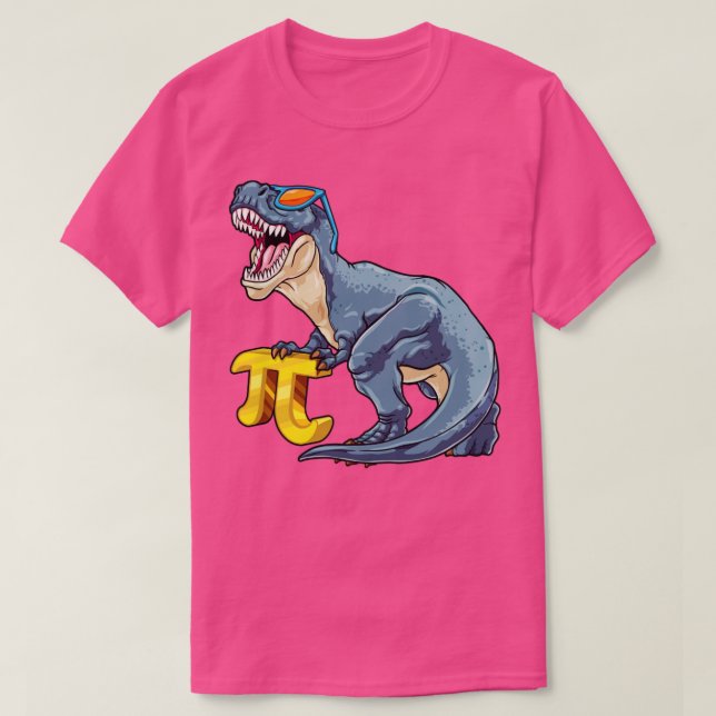 Lycklig Pi Dag 314 Dinosaur T Rex Pi Mathematics M Shirt (Design framsida)