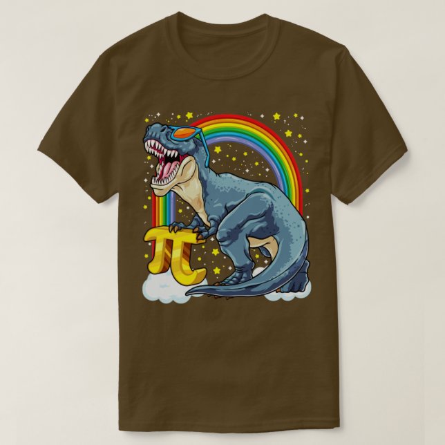Lycklig Pi Dag 314 Dinosaur T Rex Pi Mathematics M T Shirt (Design framsida)