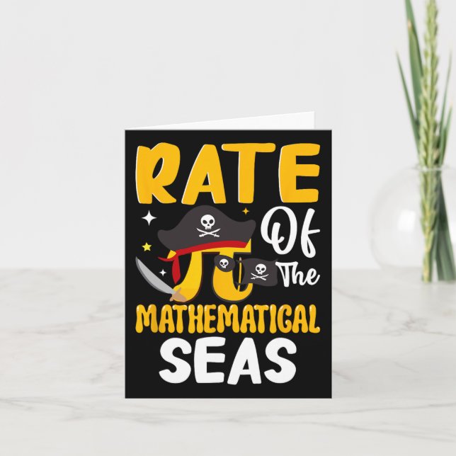 Lycklig Pi Dag 3,14 pi - Lättare matematik Kort (Framsida)
