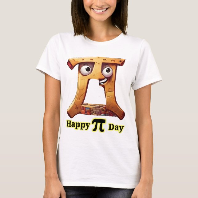 lycklig pi-dag t shirt (Framsida)