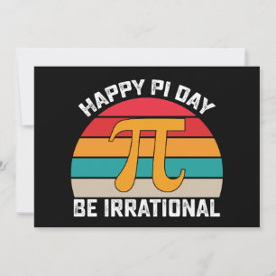 Lycklig Pi-dagen är en irrationell, konstig Math-V Inbjudningar