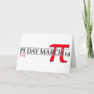 Lycklig Pi-dagen den 14 mars Kort