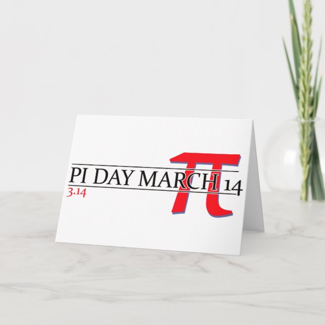 Lycklig Pi-dagen den 14 mars Kort (Framsida)