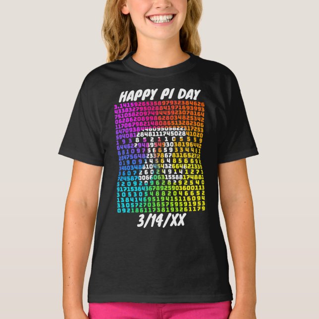 Lycklig Pi-dagen - leknysskolans matematiknummer T Shirt (Framsida)