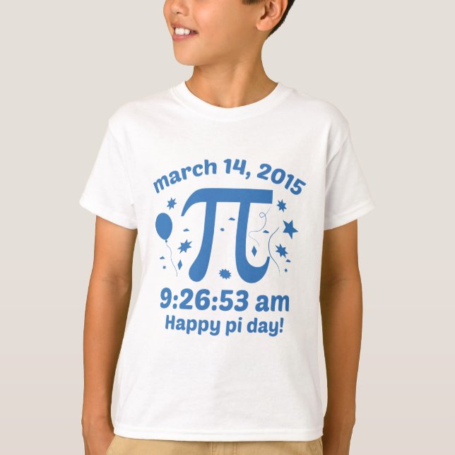 Lycklig Pi-dagen! - Pi Day 2015-3.14.15 9:26:53 T Shirt (Framsida)