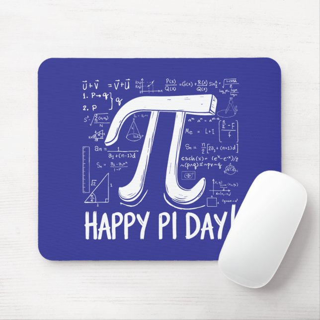 Lycklig Pi-dagslingan - matematisk design Musmatta (Med mus)