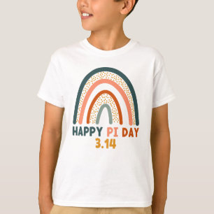 Lycklig pi day 14 boho rainbow roligt färg t shirt