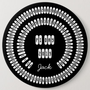 Lycklig Pi Day 2019 Math Digits 3,14 matematik Knapp