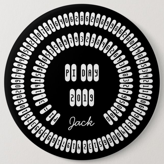 Lycklig Pi Day 2019 Math Digits 3,14 matematik Knapp (Framsida)