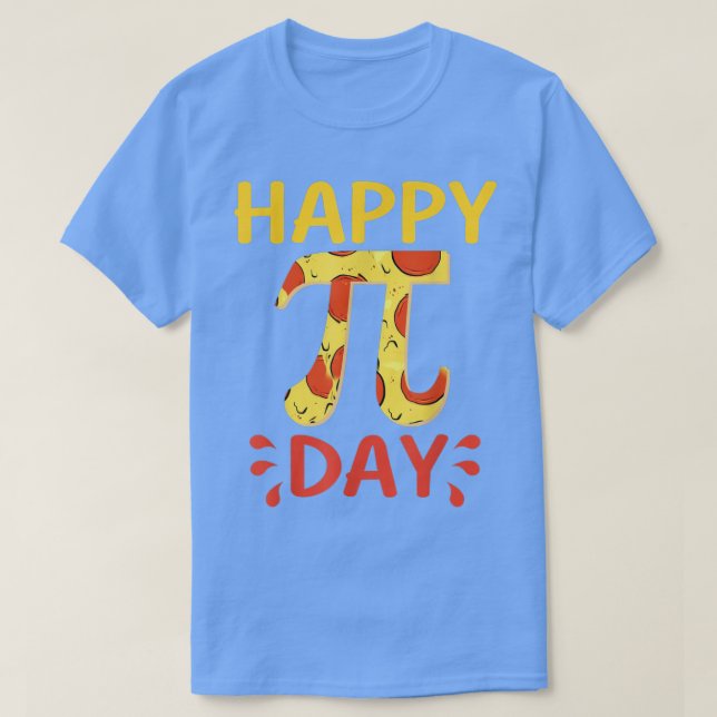Lycklig Pi Day Älskare Pizza 950 T Shirt (Design framsida)