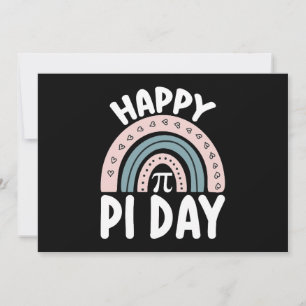 Lycklig Pi Day Boho Rainbow Math MaTemat Inbjudningar