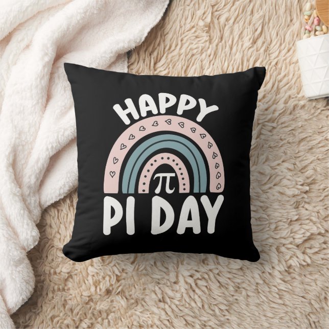 Lycklig Pi Day Boho Rainbow Math MaTemat Kudde (Filt)