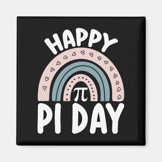 Lycklig Pi Day Boho Rainbow Math MaTemat Magnet (Framsidan)