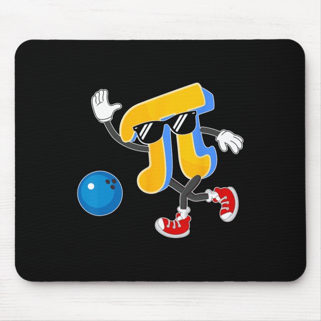 Lycklig Pi Day Bowling Älskare Pi Symbol Math Teac Musmatta (Framsidan)