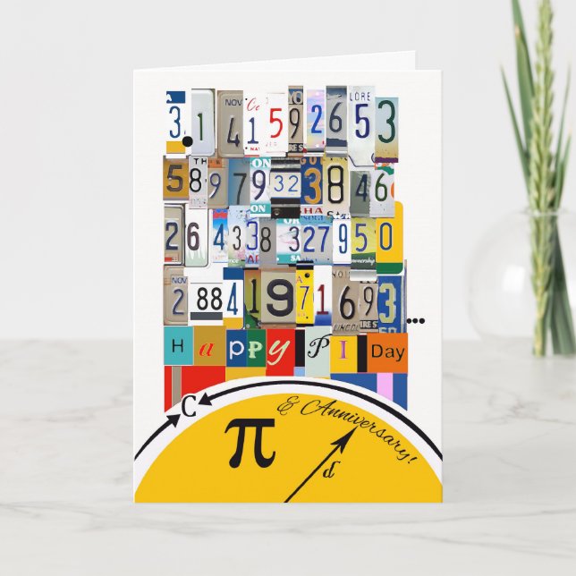 Lycklig Pi Day Bröllop-årsdagen, nummer Crunch Kort (Framsida)