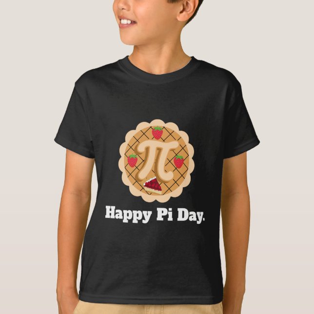 Lycklig Pi Day Cherry Paj Cute 3,14 Boys Kids T Shirt (Framsida)