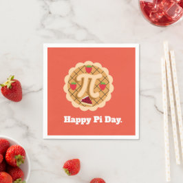 Lycklig Pi Day Cherry Paj Cute 3.14 Pappersservett