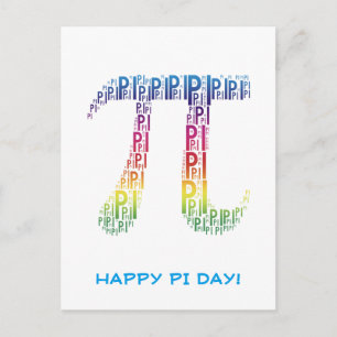 Lycklig Pi Day Firar Vykort