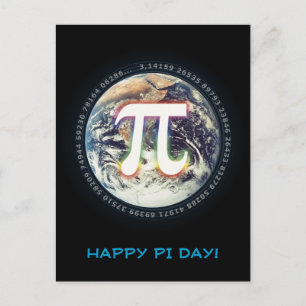 Lycklig Pi Day Firar Vykort