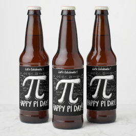 Lycklig Pi Day Food & Beverage Label Ölflaska Etikett