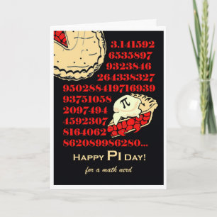 Lycklig Pi Day for Nerd, Cherry Paj Kort